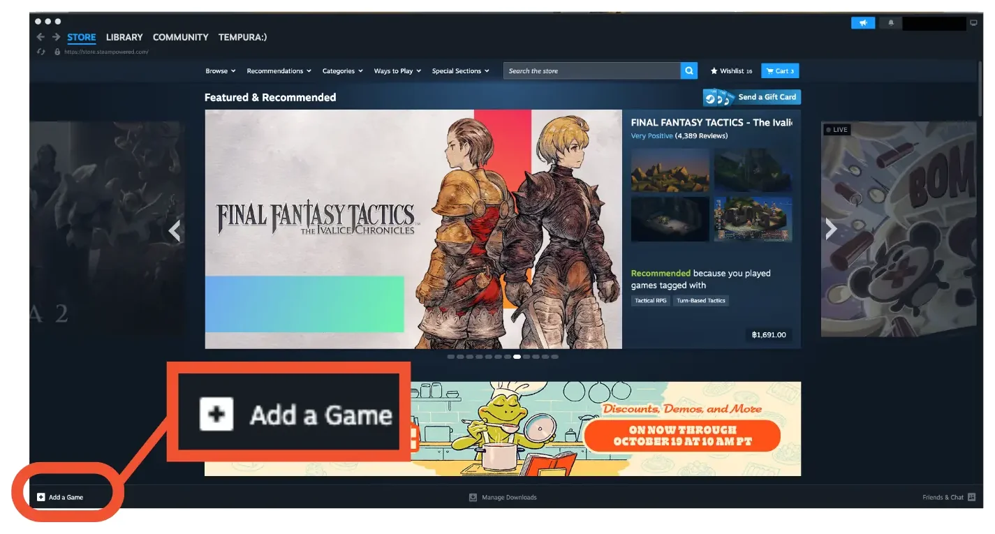 ภาพประกอบขั้นตอนที่ 1: เปิดโปรแกรม Steam
